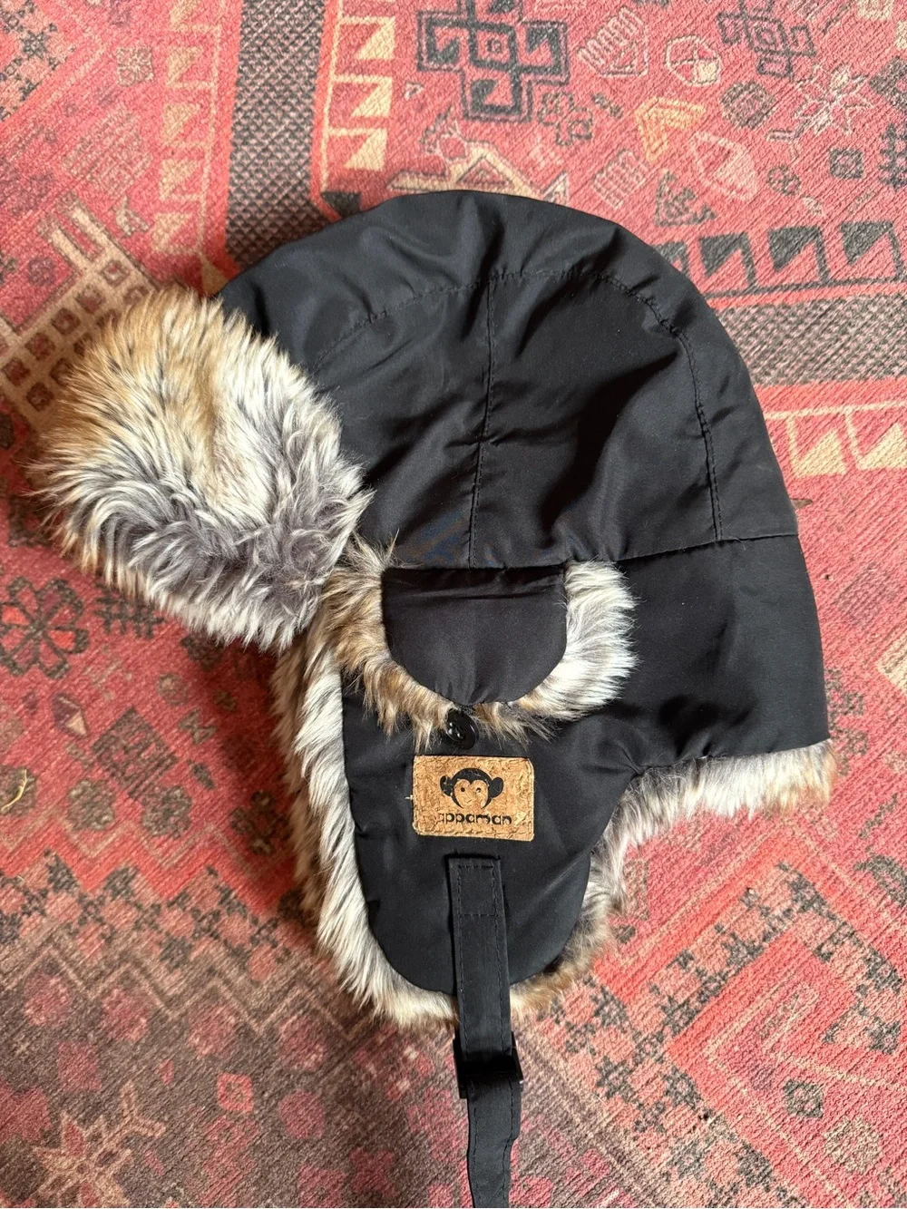 Kids Appaman trapper bomber hat with faux fur